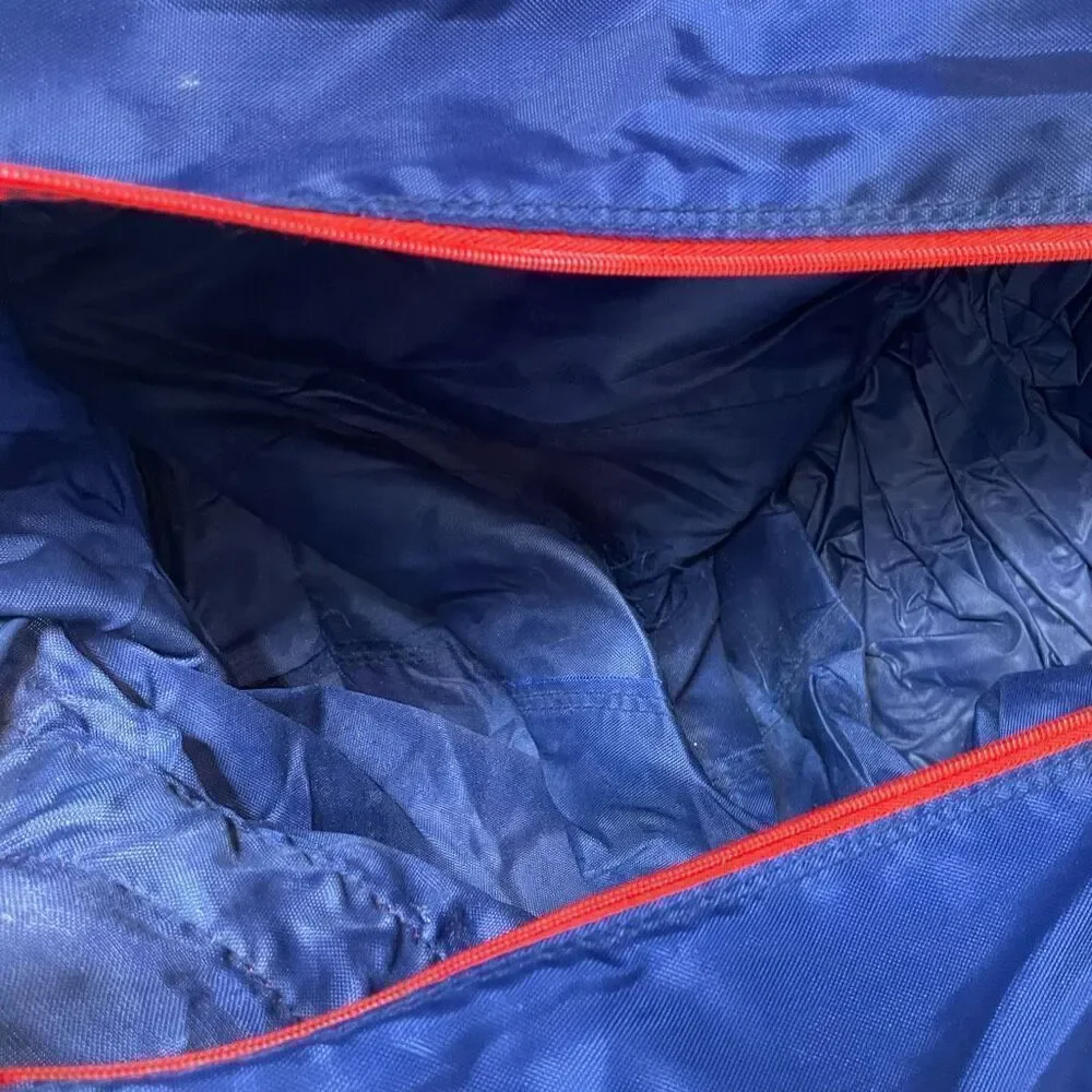 Vintage NIKE Duffle Gym Bag Taiwan Made‎ YKK Zippers RARE Travel Gym Blue Red